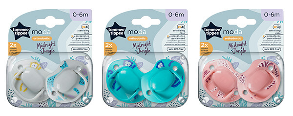 Chupetes Tommee Tippee Moda 0-6 meses, packs de 2 uds. (surtido) - M+O