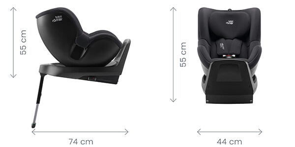 Cadeira auto Britax Römer DUALFIX PLUS - Dimensões - M+O
