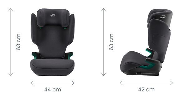 Cadeira auto Britax Römer DISCOVERY PLUS - Dimensões - M+O
