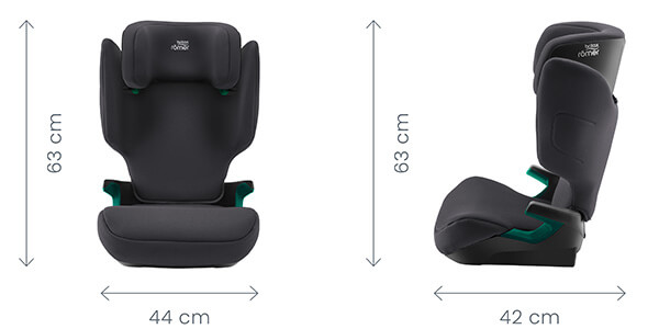 Cadeira auto Britax Römer ADVENTURE PLUS - Dimensões - M+O