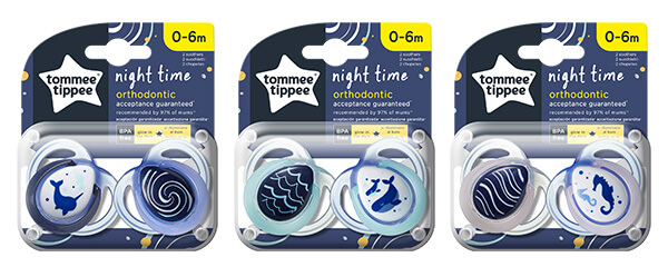 Chupetes Tommee Tippee Night Time 0-6 meses, packs 2 unidades (surtido) - M+O