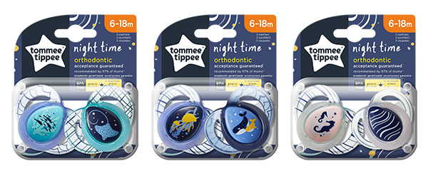 Chupetes Tommee Tippee Night Time 6-18 meses, packs 2 unidades (surtido) - M+O