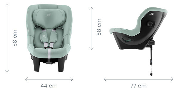 Dimensiones de la silla de coche Britax Römer MAX-SAFE PRO - M+O