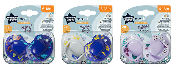 Chupetes Tommee Tippee Moda 6-18 meses, packs de 2 uds. (surtido) - M+O