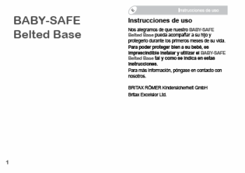 RÖMER BABY SAFE-instrucciones base cinturones