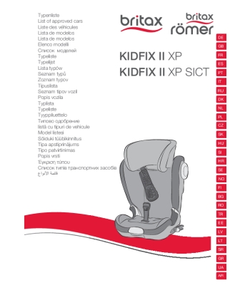 Vehículos homologados Kidfix II XP/Sict