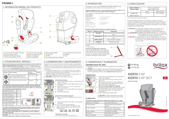 Manual de instrucciones Kidfix II XP