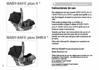 RÖMER BABY SAFE PLUS II-manual de instrucciones
