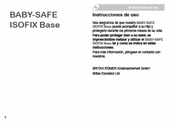 RÖMER BABY SAFE-instrucciones base Isofix