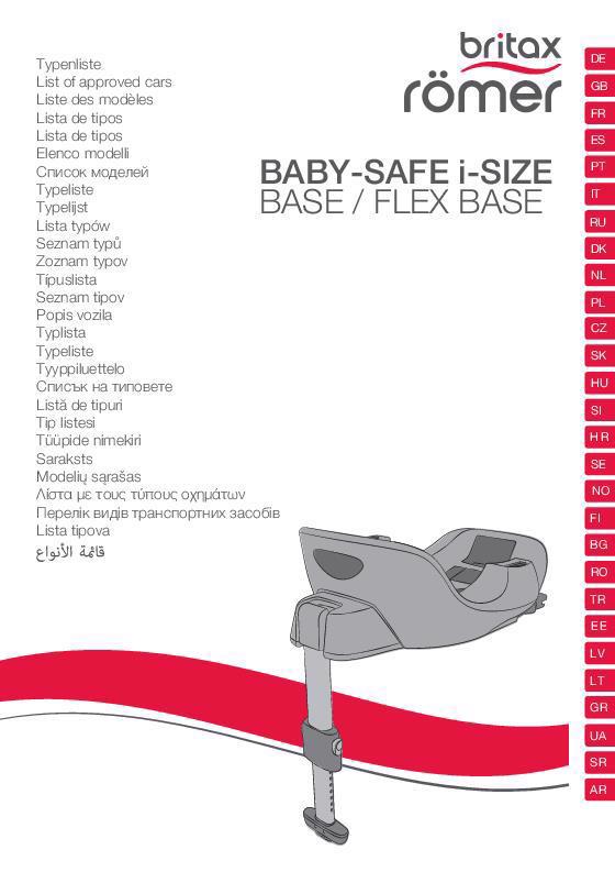 Vehículos Homologados BABY-SAFE i-Size Flex Base