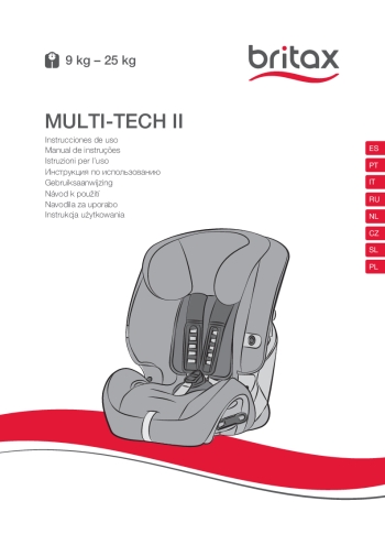 Manual de instrucciones Britax Römer Multi-Tech II