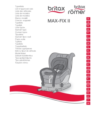 Vehículos homologados MAX FIX II